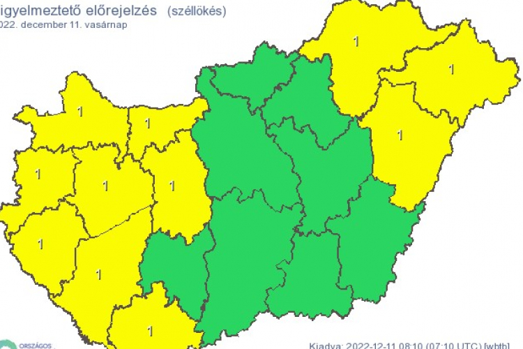 Erős szél és hófúvás miatt adott ki figyelmeztetést az Országos Meteorológiai Szolgálat